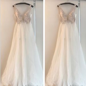 Beaded to white shorts gown